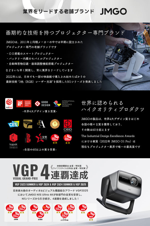 【Netflix対応】JMGO N1S Ultra 4K