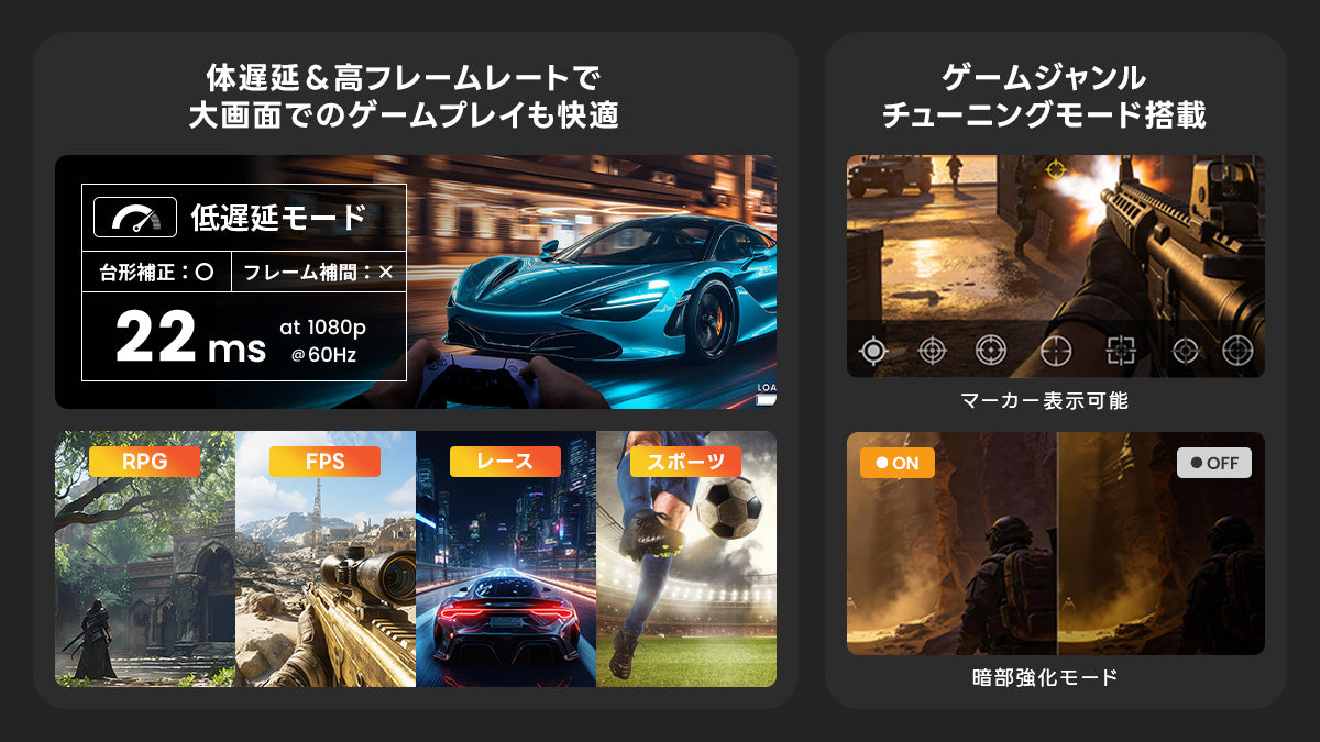 22ms 低遅延ゲームモード
