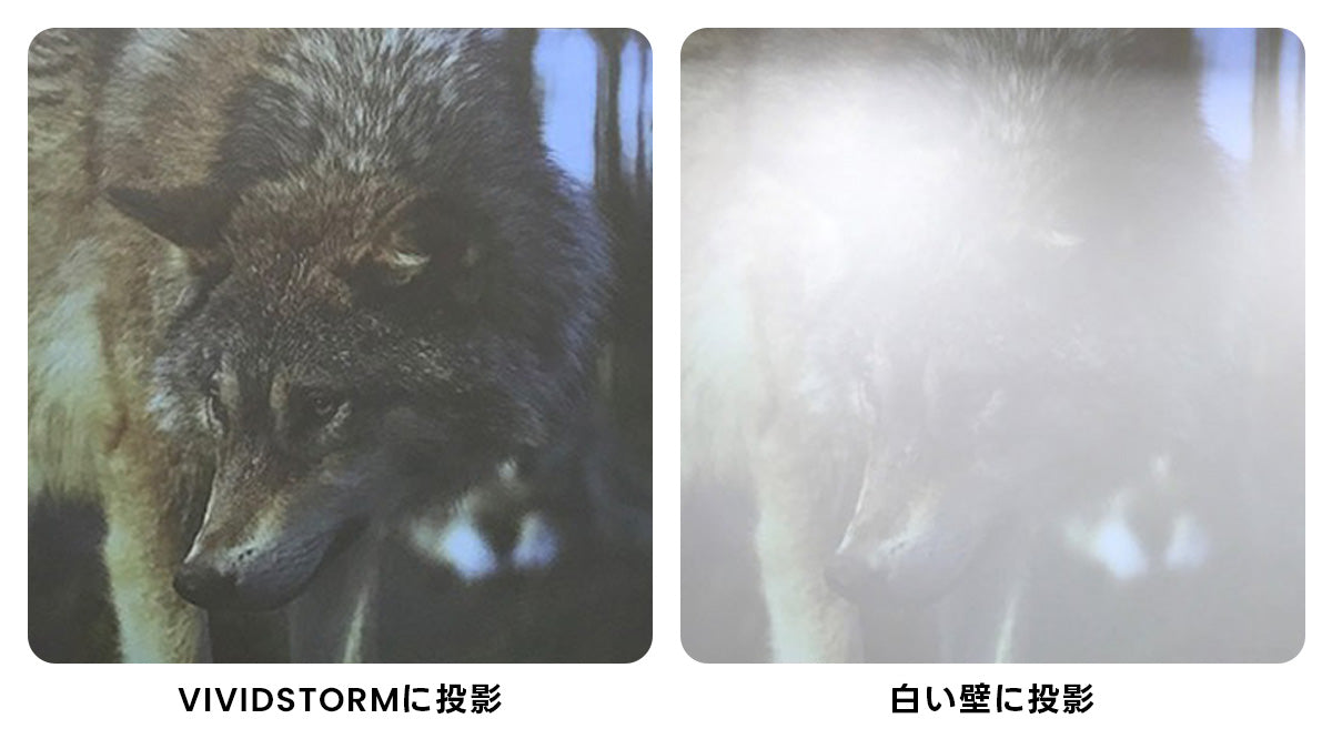 映像の黒と色をさらに引き立てる